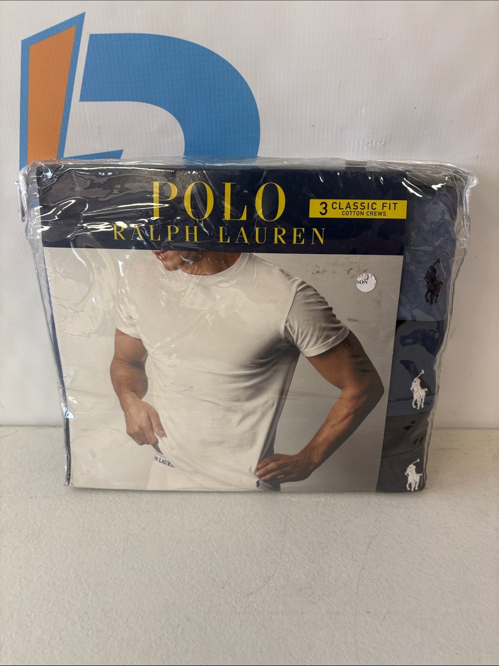 Ralph Lauren Men's 3-Pack Crew Tees in Navy & White